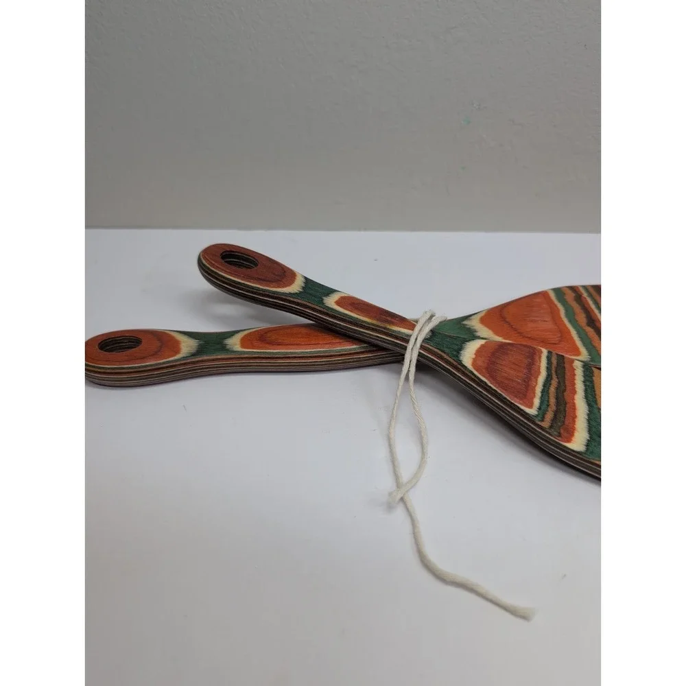 2 Spatulas Colorful Handmade Pakka Wood Kitchen Utensil‎ New